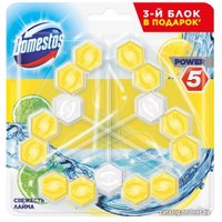 Средство для унитаза Domestos Power 5 Свежесть лайма Трио 3х55 г