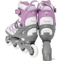 Роликовые коньки Ricos Stream PW-153A S (р. 33-36, белый/лиловый)