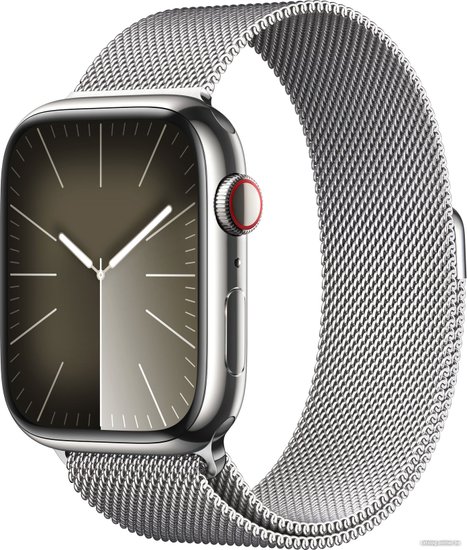 Apple Watch Series 9 LTE 45 мм (, srebrny/srebrny)