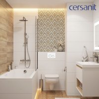 Инсталляция для унитаза Cersanit Aqua Prime М 50 68179 с кнопкой Twins 63526 (кнопка белый)