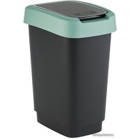 Мусорное ведро Rotho Twist 10 л 1754305092 (черный/зеленый)