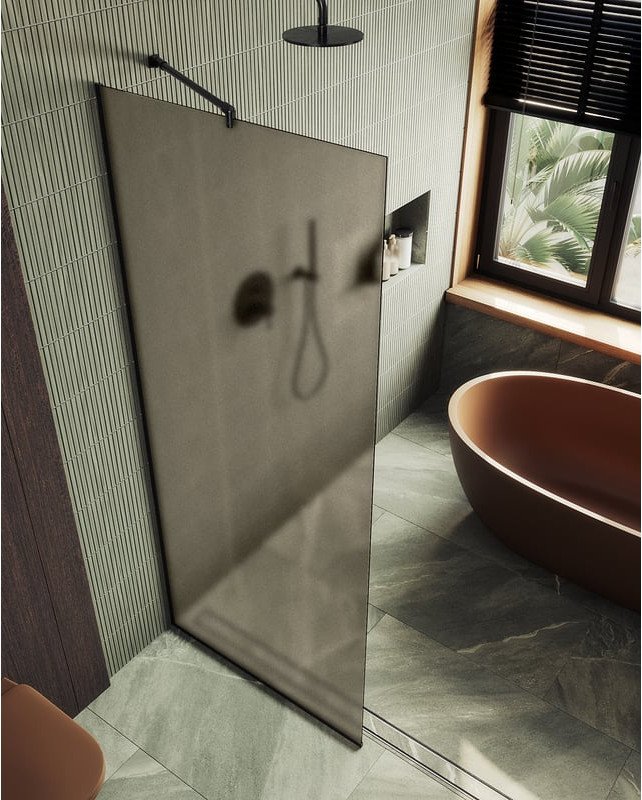 

Душевая стенка MaybahGlass 69x195 MGD-703-6у (бронзовое матовое стекло/черный)