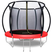 Батут GetActive Jump PRO 10FT с лестницей и внутренней сеткой (красный)