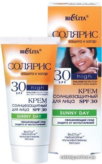 Крем солнцезащитный Belita Крем солнцезащитный для лица SPF 30 SUNNY DAY 50 мл
