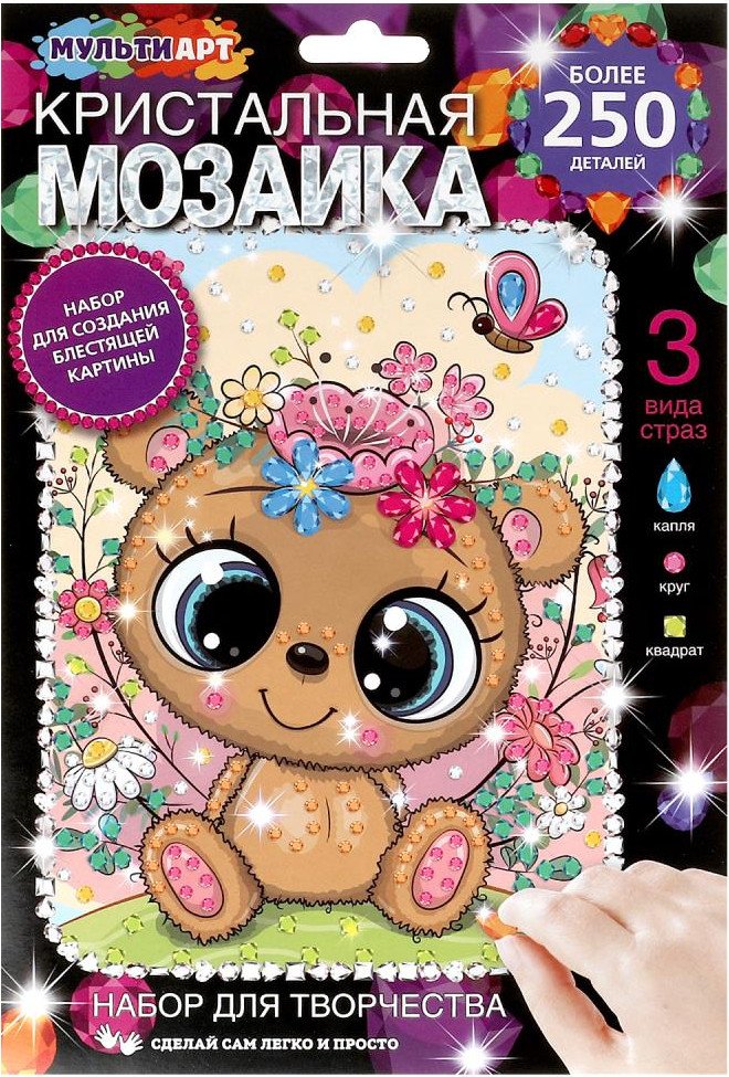 

Алмазная мозаика MultiArt Кристальная мозаика Милый мишка CRYST-108989