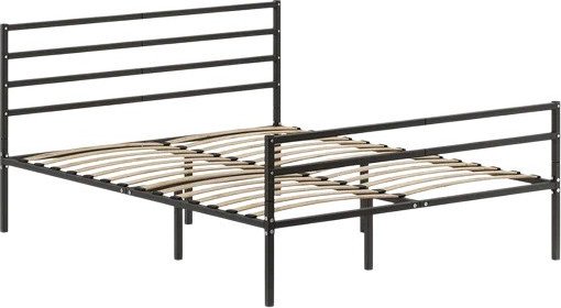 Кровать Домаклево Металика Г4+Г2 140х190 (черный)