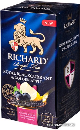 Черный чай Richard Royal Blackcurrant & Golden Apple 25 шт