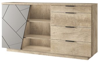 Тумба Anrex Kaylas 1D4S3N (дуб каньон-силк шитаке)