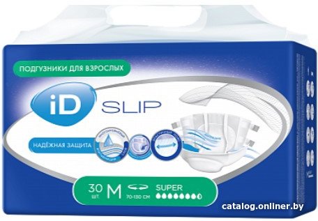 Подгузники для взрослых ID Slip Super M (30 шт)