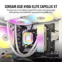 Система жидкостного охлаждения для процессора Corsair iCUE H150i Elite Capellix XT White CW-9060073-WW