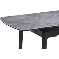 Кухонный стол Signal Sento 120-180/80 (серый лак/черный)