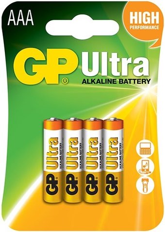 Батарейка GP Ultra Alkaline AAA 4 шт.