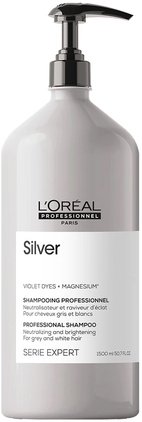 

Шампунь L'Oreal Professionnel Silver для блеска седых и обесцвеченных волос 1.5 л