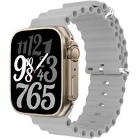 Умные часы Wster WS-GS8 (серебристый, с серым силиконовым ремешком)