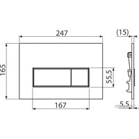 Панель смыва Alcaplast Thin M57-N-M (nickel-мат)