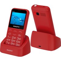Кнопочный телефон Maxvi B231ds (красный)