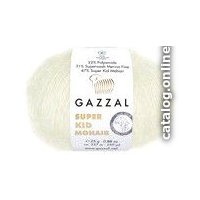 Пряжа для вязания Gazzal Super kid mohair new 64411 25 г 237 м (белый)