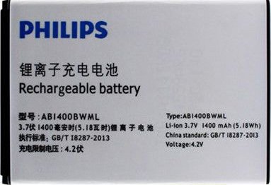 

Аккумулятор для телефона Копия Philips S308 [AB1400BWML]