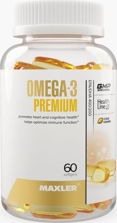 

БАД Maxler Omega-3 Premium EPA/DHA 400/202 (60 капсул, цитрус)