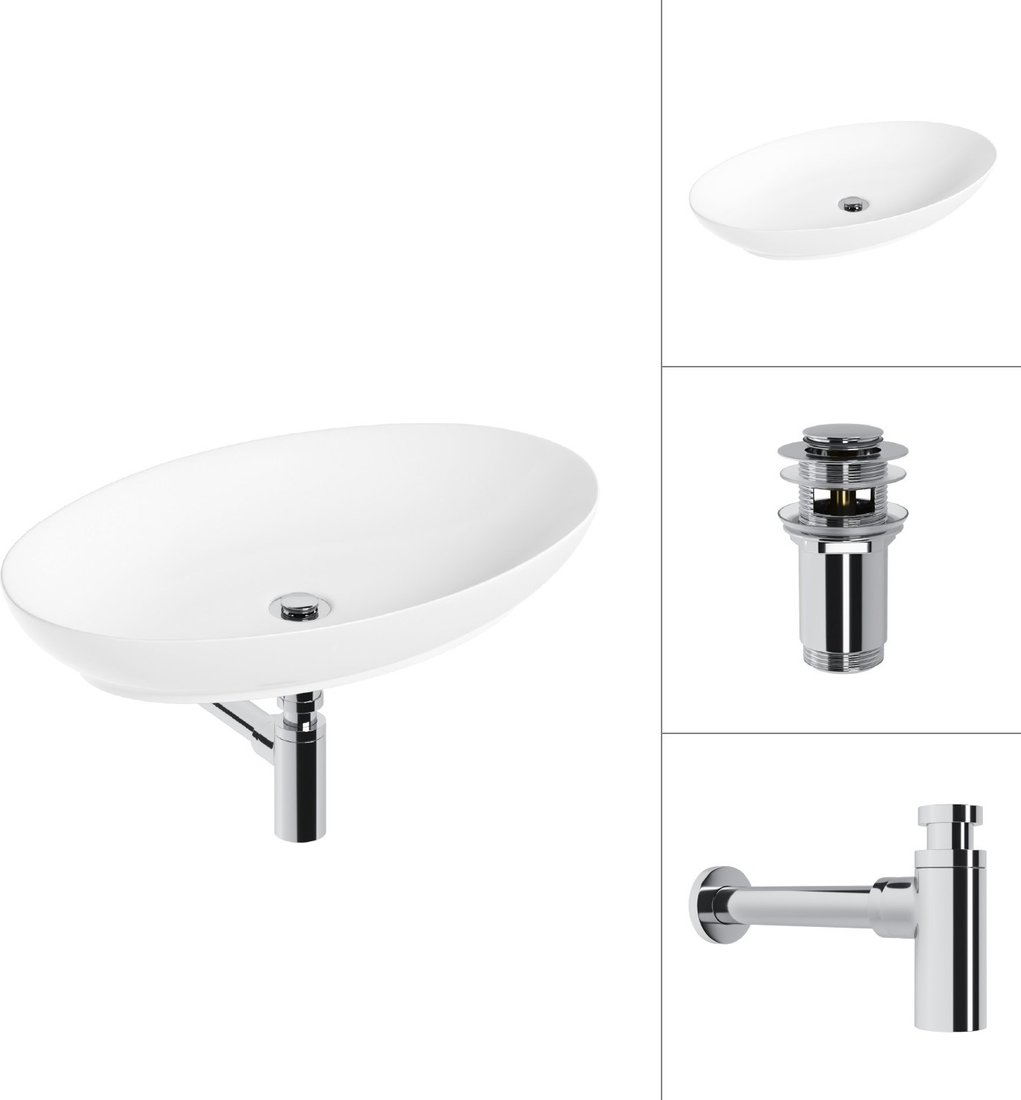 

Умывальник Lauter 21571 + клапан 21190CH + сифон 21635CH (хром)