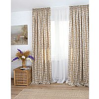 Комплект штор Delfa СШД-050 Insa/80 (160x270, светло-бежевый/vison)