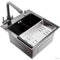 Кухонная мойка Avina HM4548 PVD (графит)