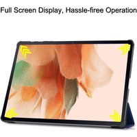 Чехол для планшета JFK Smart Case для Samsung Galaxy Tab S7 FE/ Tab S7 Plus/ Tab S8 Plus (темно-синий)