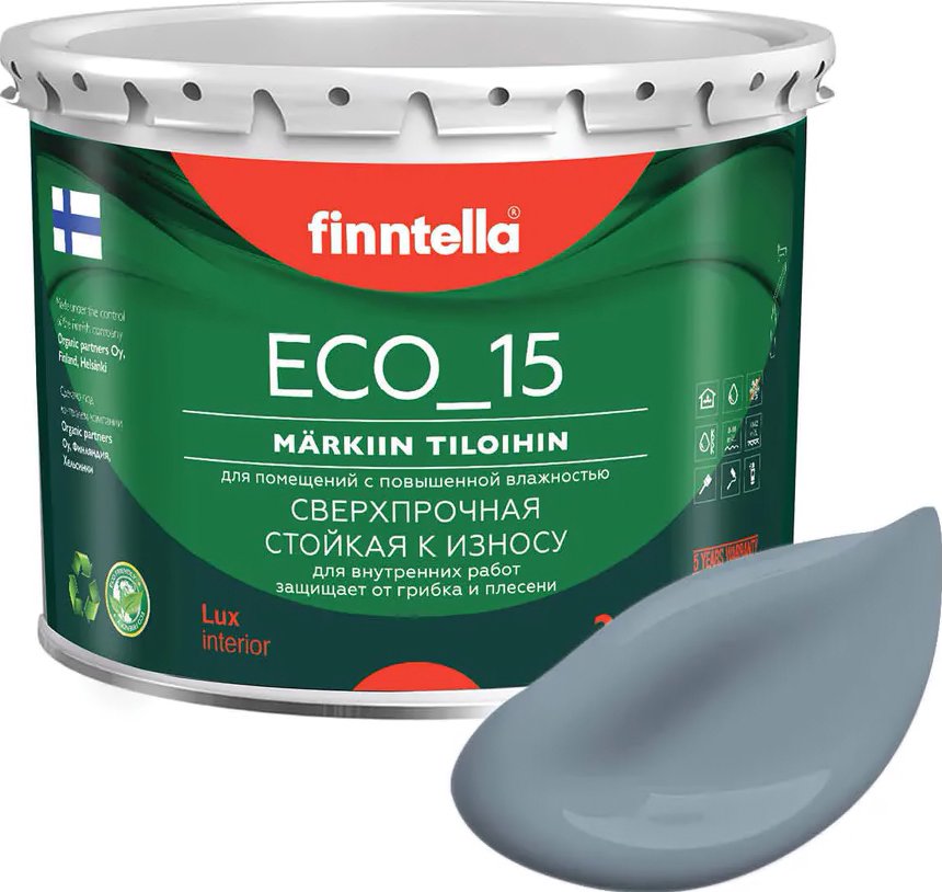 

Краска Finntella Eco 15 Liuskekivi F-10-1-3-FL046 2.7 л (серый)
