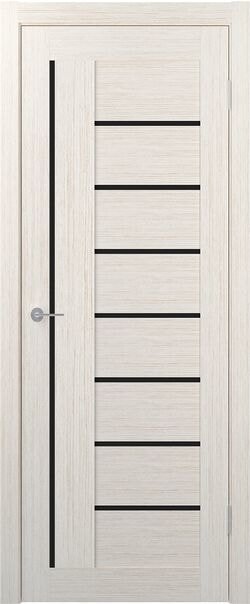

Межкомнатная дверь Юркас Stark ST3 ДО 60x200 (бьянко, стекло lacobel черный лак)
