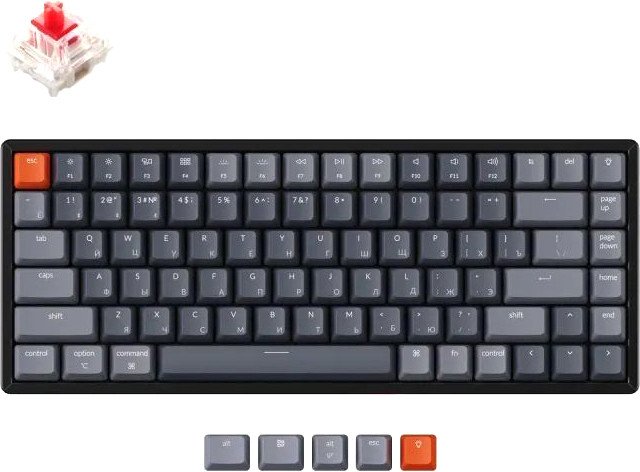 

Клавиатура Keychron K2 V2 RGB K2-C1H-RU (Gateron G Pro Red)