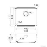 Кухонная мойка Omoikiri Omi 43-U/I-GB Ultra Mini (графит)