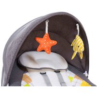 Шезлонг Nuovita Attento А1 (серый/белый)