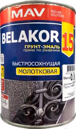 

Грунт-эмаль MAV Belakor-15 молотковая 1 л (графит)