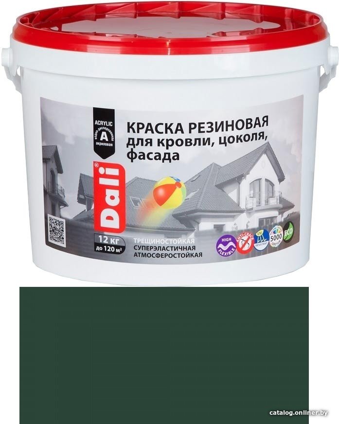 Краска Dali Резиновая 6 кг (зеленый)