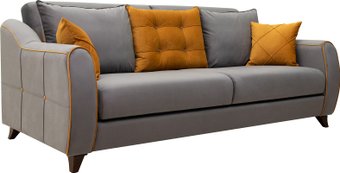 Диван Нижегородмебель Френсис ТД 259 (амиго кварцевый серый/амиго золотистый желтый)