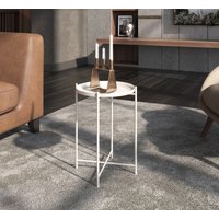 Журнальный столик Sheffilton SHT-CT8 (белый муар)