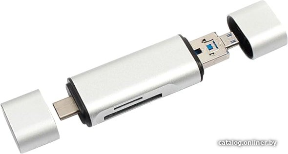 Карт-ридер USBTOP USB3.1 Type-C - TF/SD/microUSB/USB3.0