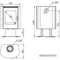 Свободностоящая печь-камин Термофор Визиера