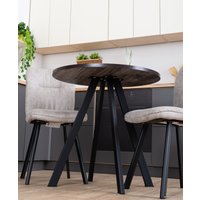 Кухонный стол Домотека Дельта К-М 75x75 (орех темный/черный)