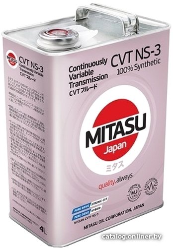 Трансмиссионное масло Mitasu MJ-313 CVT NS-3 4л