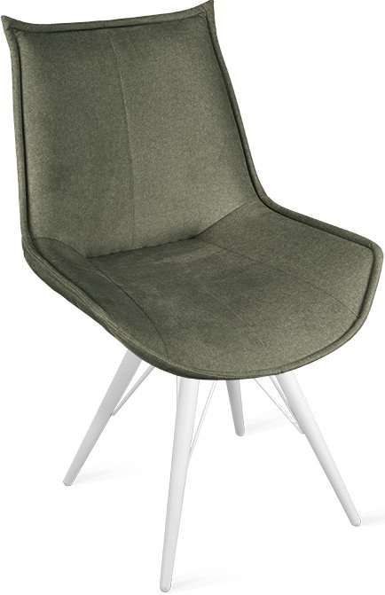 

Стул Трия Тейлор К3 исп.2 (белый матовый/микровелюр Jercy Deep Green)