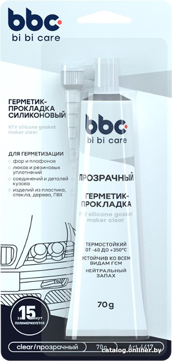 Bibicare Герметик-прокладка силиконовый черный 4417 70 г