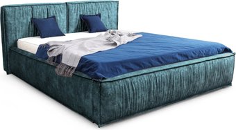 Кровать Мебельград Чикаго 160x200 с подъемным ортопедическим осн. и бельевым ящиком (аликанте изумруд)
