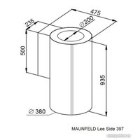 Кухонная вытяжка MAUNFELD Lee Side 397 (черный)