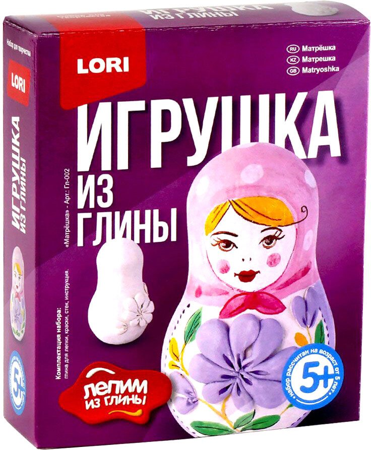 

Набор для создания поделок/игрушек Lori Игрушка из глины Матрешка Гл-002