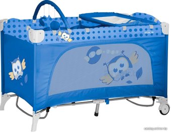 Манеж-кровать Lorelli Travel Kid Rocker Blue Baby Owl [10080231418]