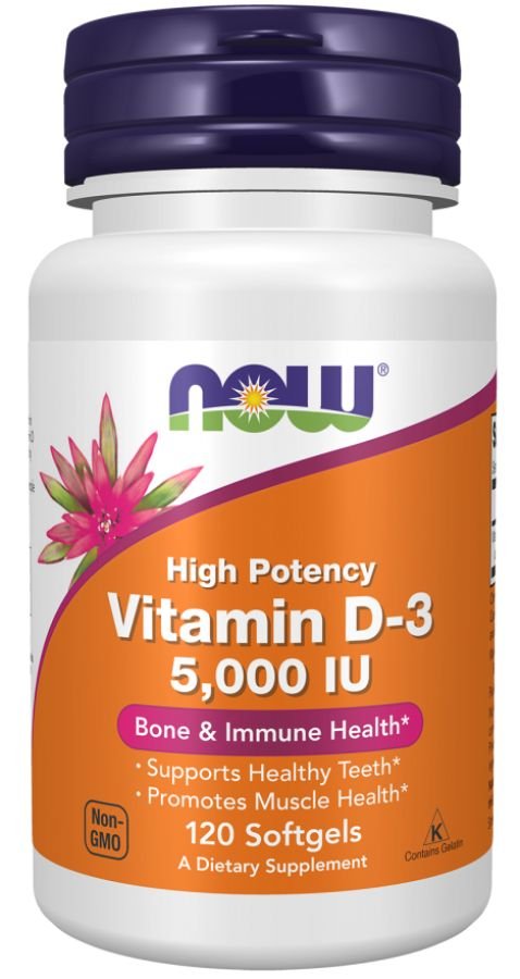 

Витамин Now Foods Vitamin D-3 5000 (120 капсул)