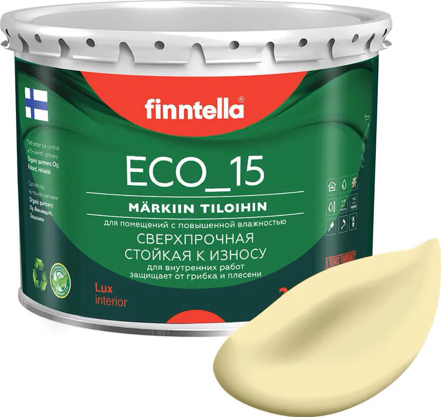 

Краска Finntella Eco 15 Sade F-10-1-3-FL116 2.7 л (светло-желтый)