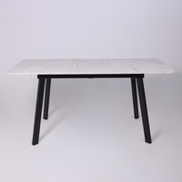 Кухонный стол Lepremo AV 1209/1 МДФ раздвижной 1200-1600x800 (Азул Оникс/черный)