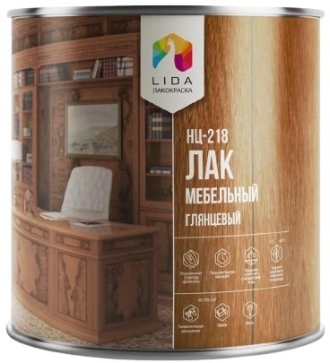 

Лак LIDA НЦ-218 мебельный 2л